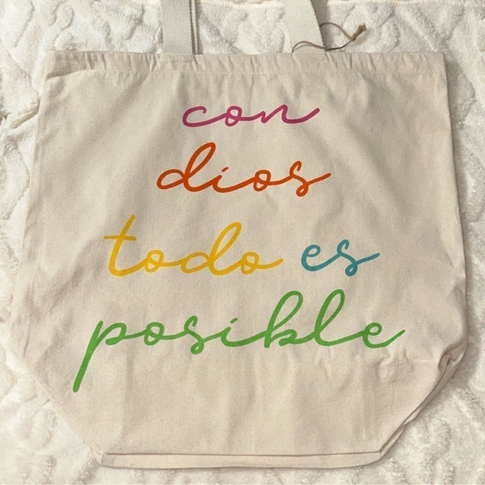 BOHO LIVING Jumbo Oversized Reusable Natural Eco Graphic Print Canvas Tote Bag